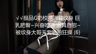 √√极品G奶校花满背纹身 巨乳肥臀~兴奋吃鸡 道具自慰~被纹身大哥无套啪啪狂操 (6)