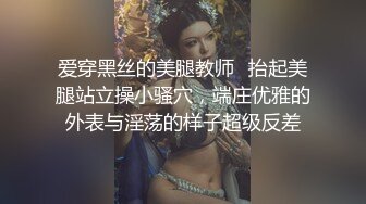 爱穿黑丝的美腿教师✅抬起美腿站立操小骚穴，端庄优雅的外表与淫荡的样子超级反差