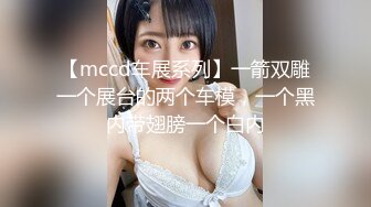 【mccd车展系列】一箭双雕一个展台的两个车模，一个黑内带翅膀一个白内