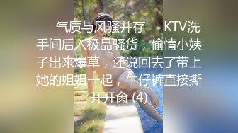 ❤️气质与风骚并存❤️KTV洗手间后入极品骚货，偷情小姨子出来爆草，还说回去了带上她的姐姐一起，牛仔裤直接撕开开肏 (4)